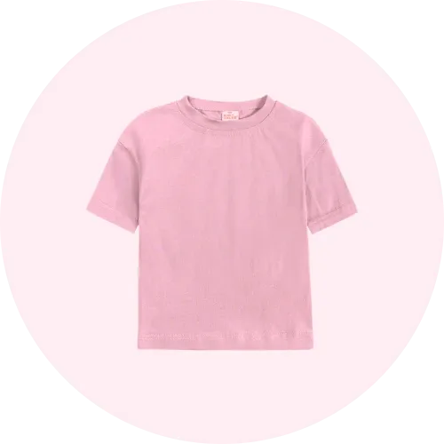 Basic Cotton Tee (Pink)