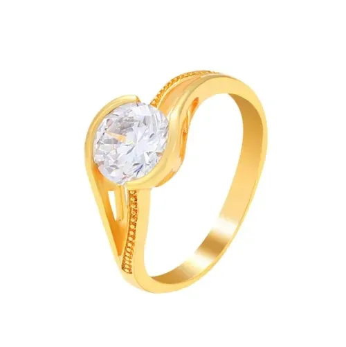 18K Gold Solitaire Ring